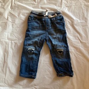 Gap Toddler Boys Drawstring Jeans with Dinosaur Detail. Toddler 18-24 months